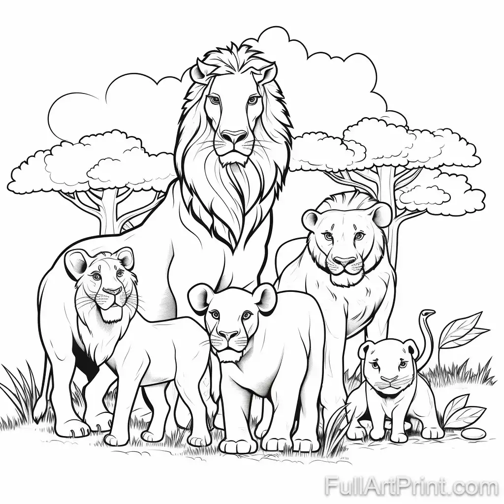Animal Kingdom Coloring Page