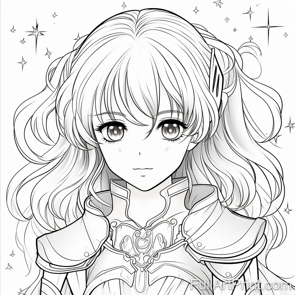 Anime and Manga Inspired Coloring Page