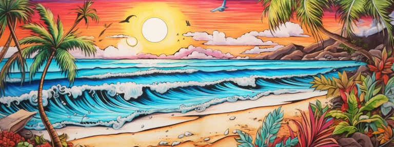 Best Beach Coloring Pages