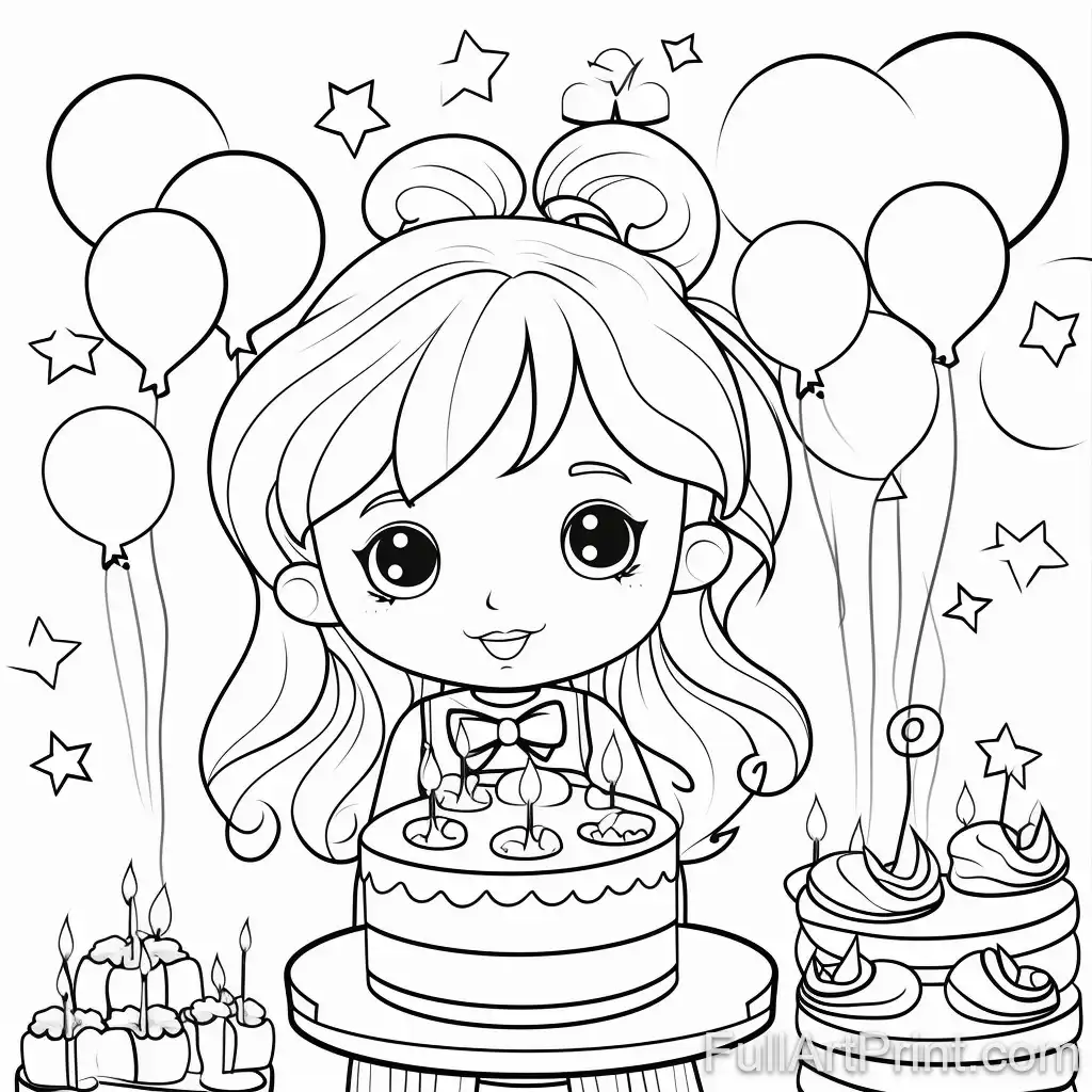 Birthday Wishes Coloring Page
