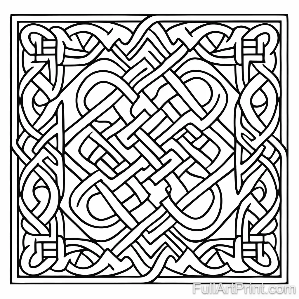 Celtic Knot Patterns Coloring Page