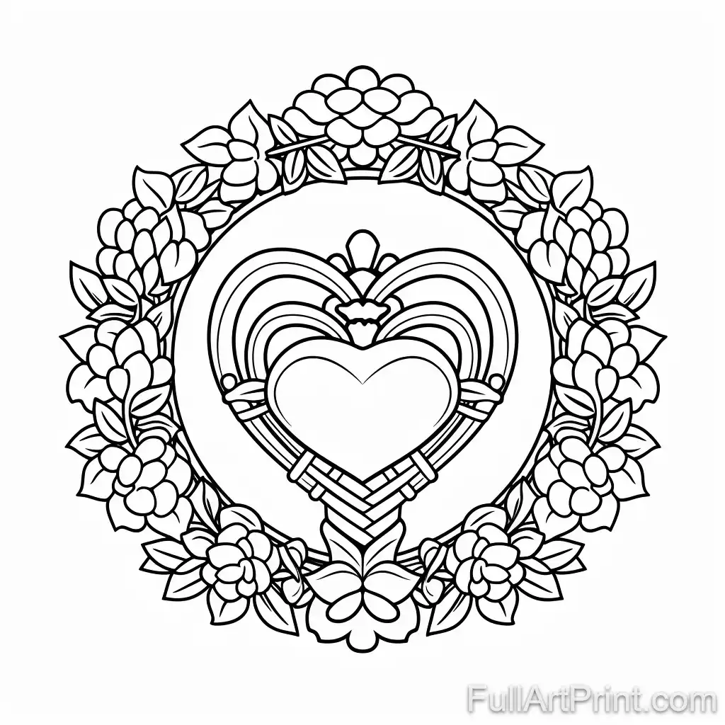 Claddagh Ring Coloring Page