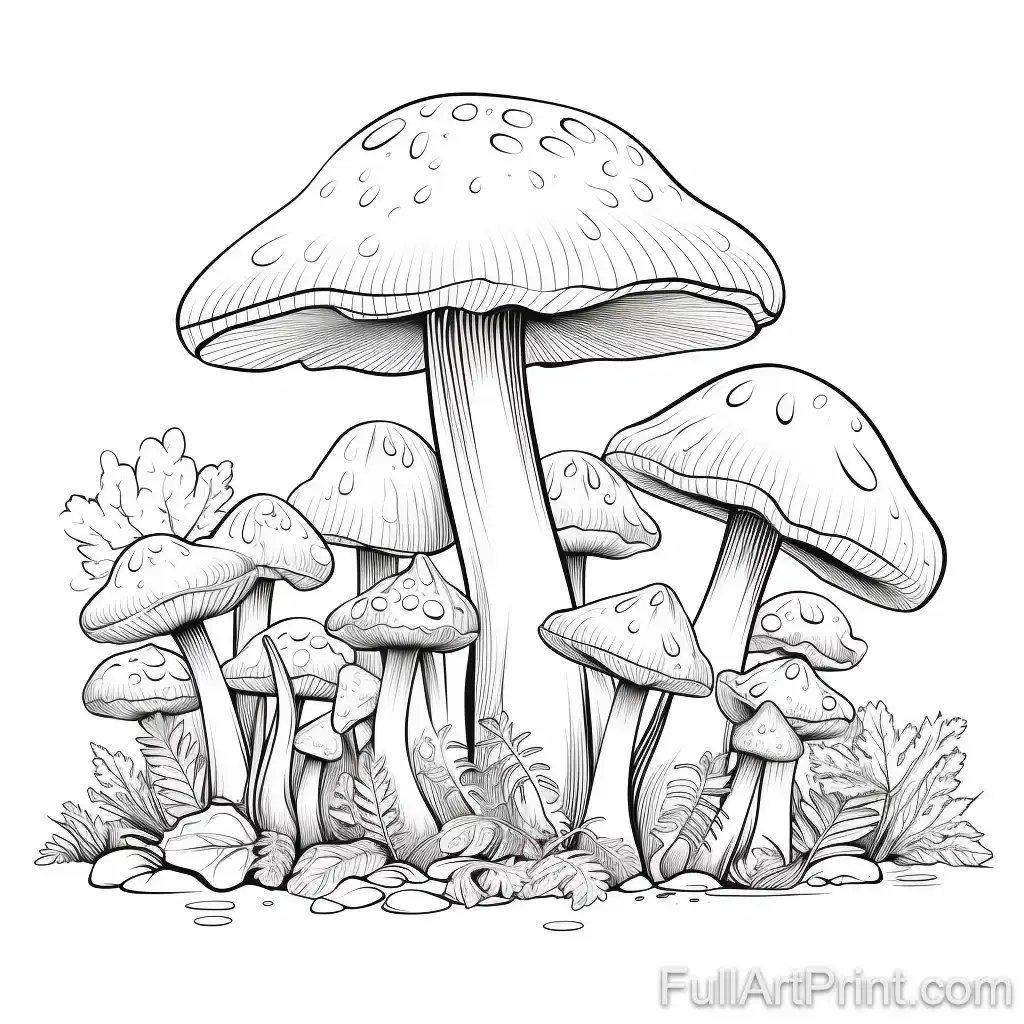 Educational Mushroom Facts Coloring Page
