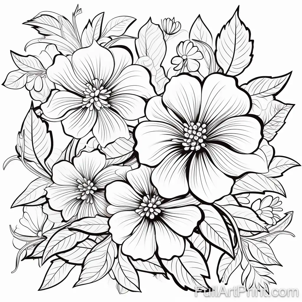 Floral Bliss Coloring Page