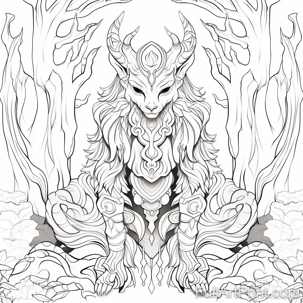 Forest Guardian Coloring Page