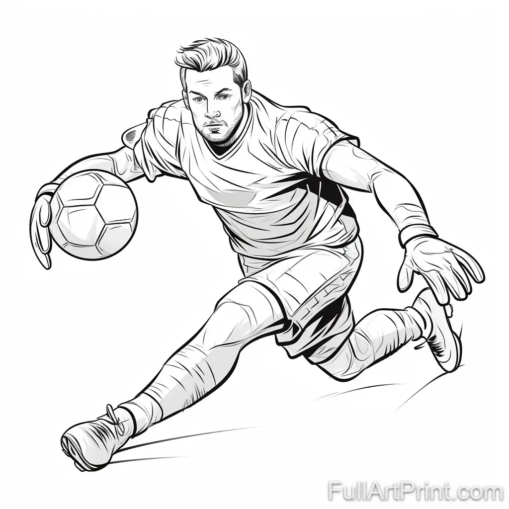 Goalkeeper's Save Coloring Page