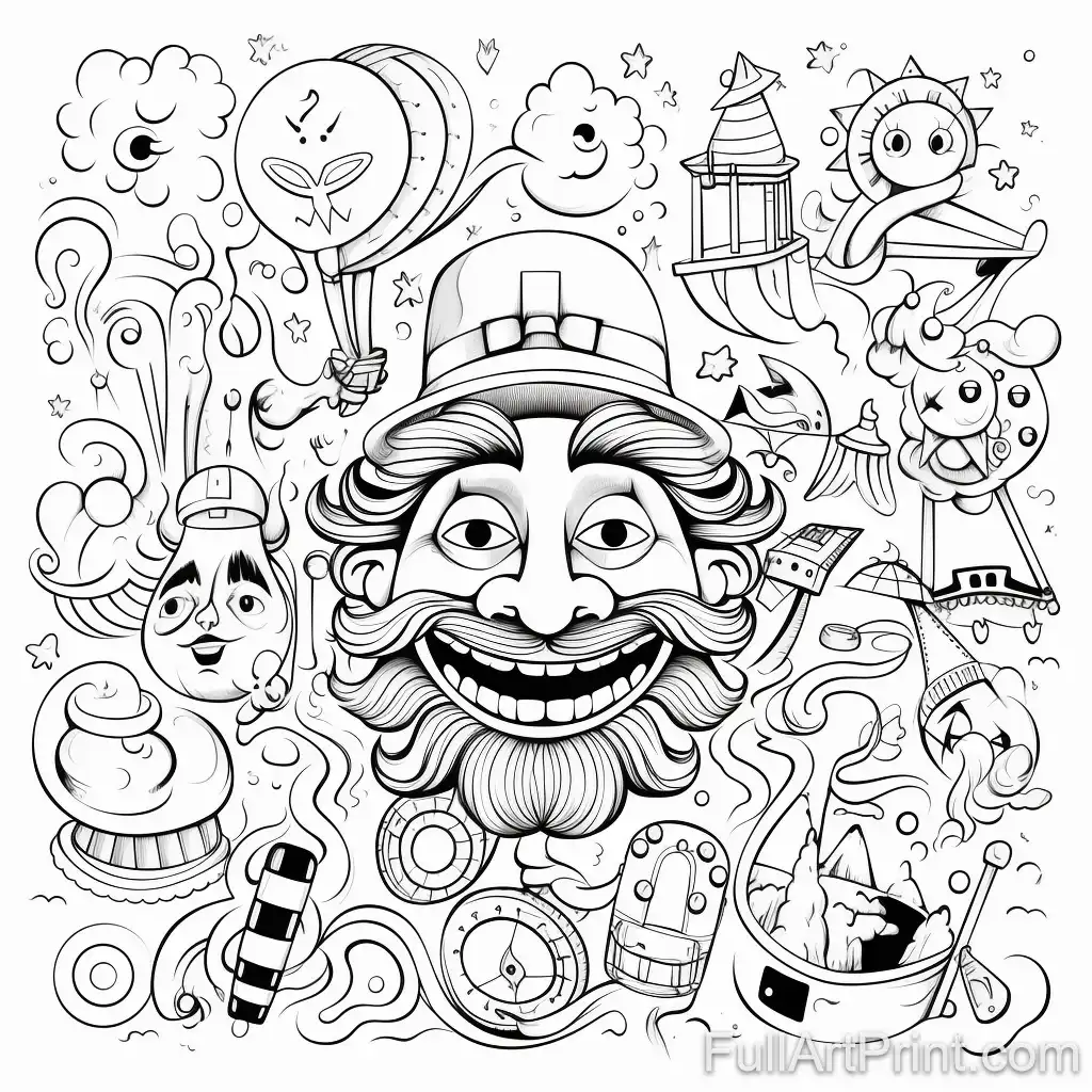 Jokes and Riddles in Pictures Coloring Page
