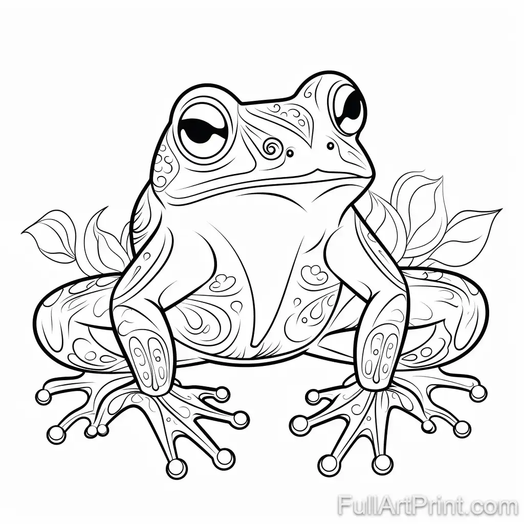 Jumping Frog Coloring Page
