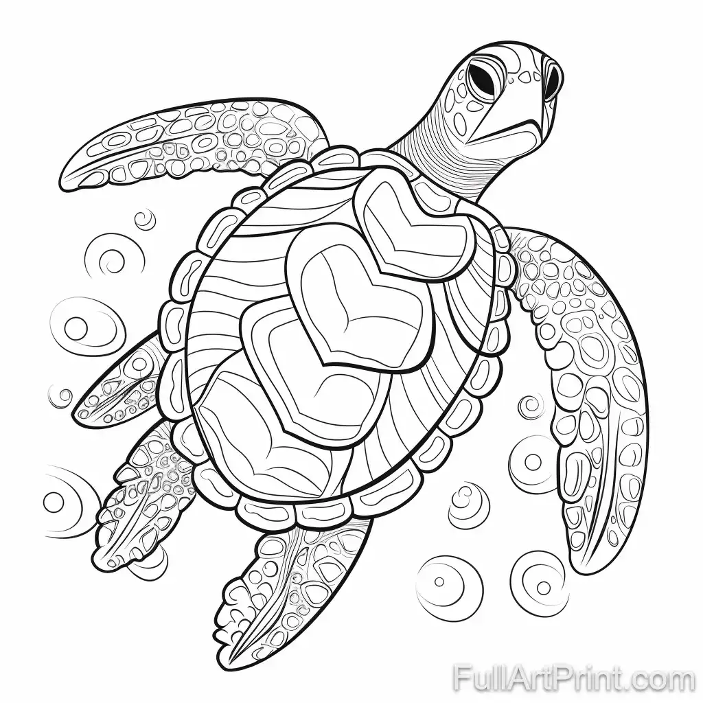 Leatherback Turtle Coloring Page