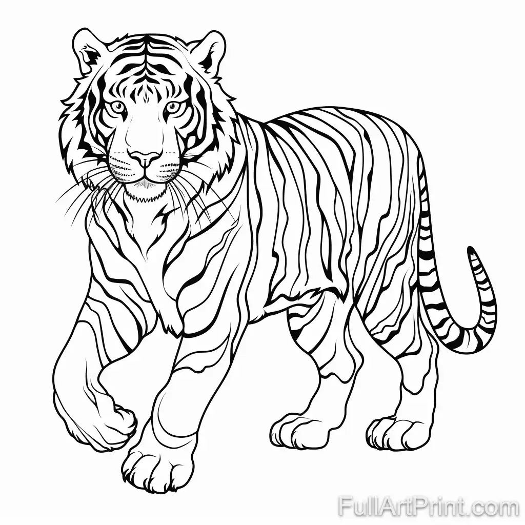 Majestic Tiger Coloring Page