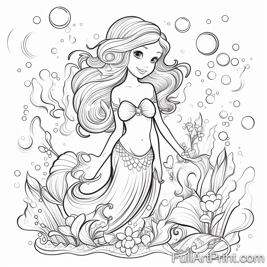 Mermaid Fairy Coloring Page