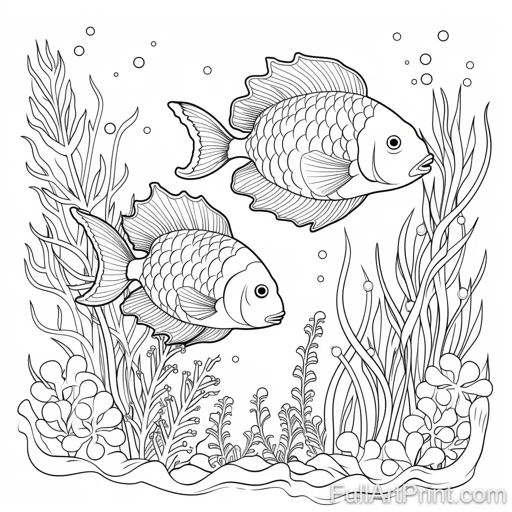 Oceanic Harmony Coloring Page