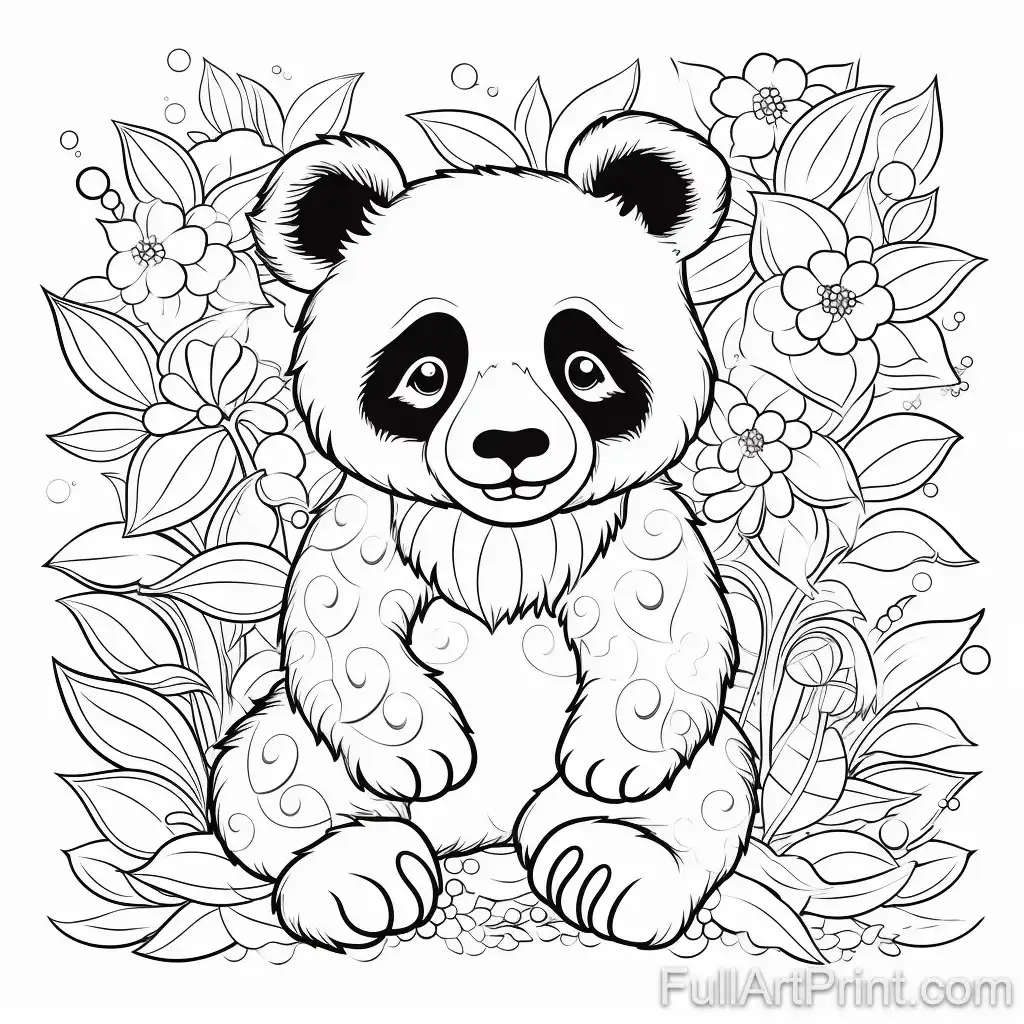 Panda Alphabet Coloring Page