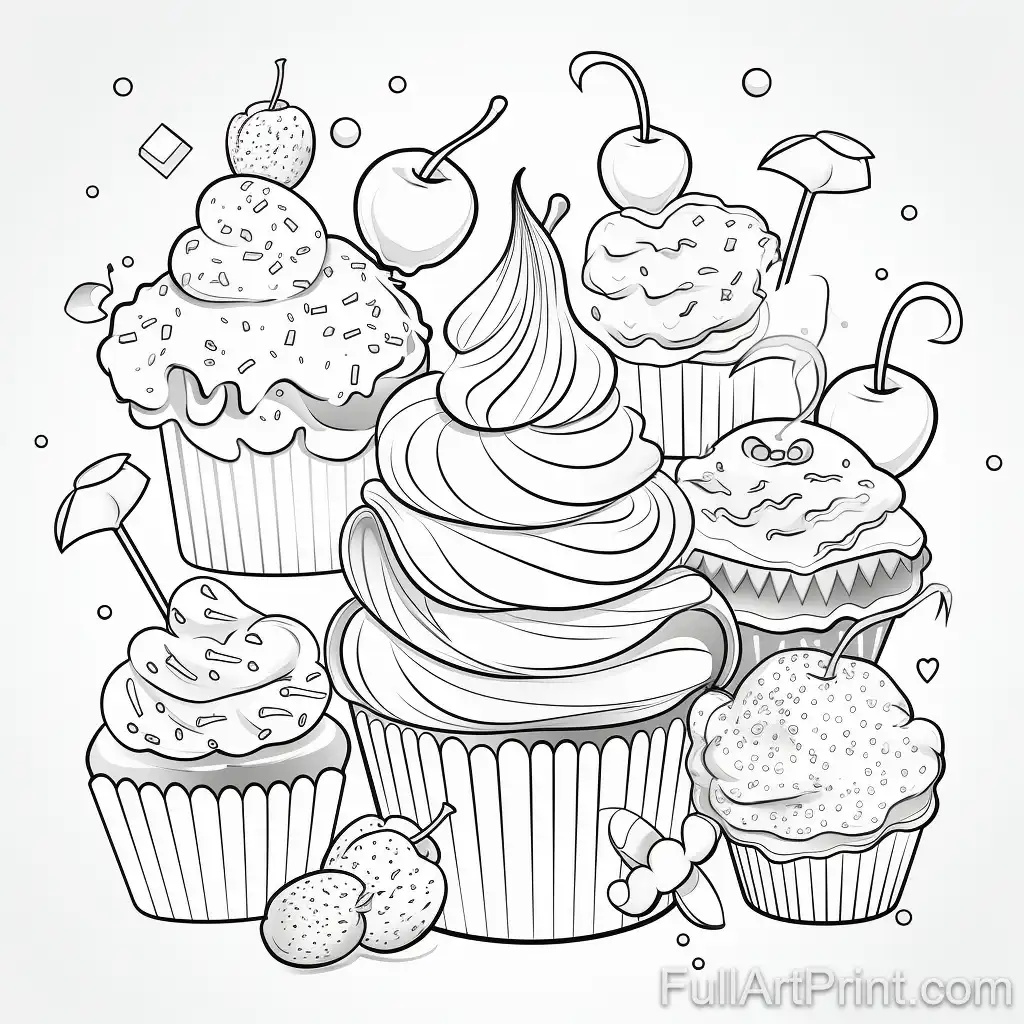 Scrumptious Sweets Coloring Page