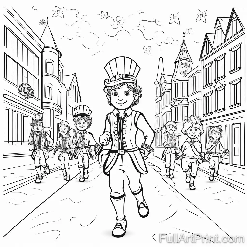 St. Patrick's Day Parade Coloring Page