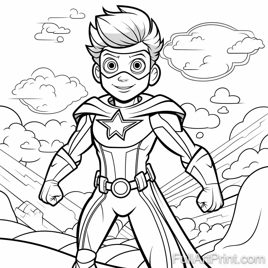 Superhero Coloring Page