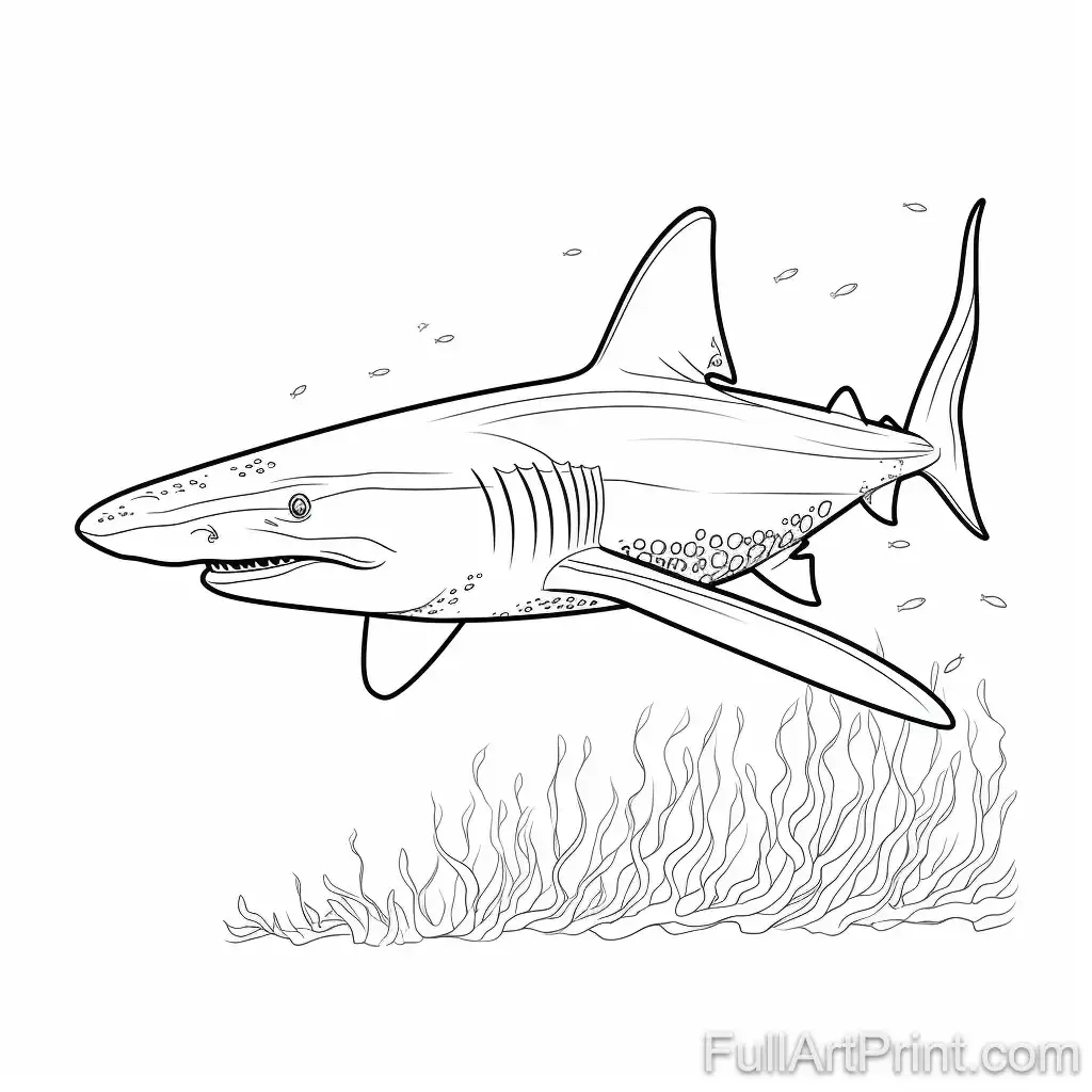 The Blue Shark Coloring Page