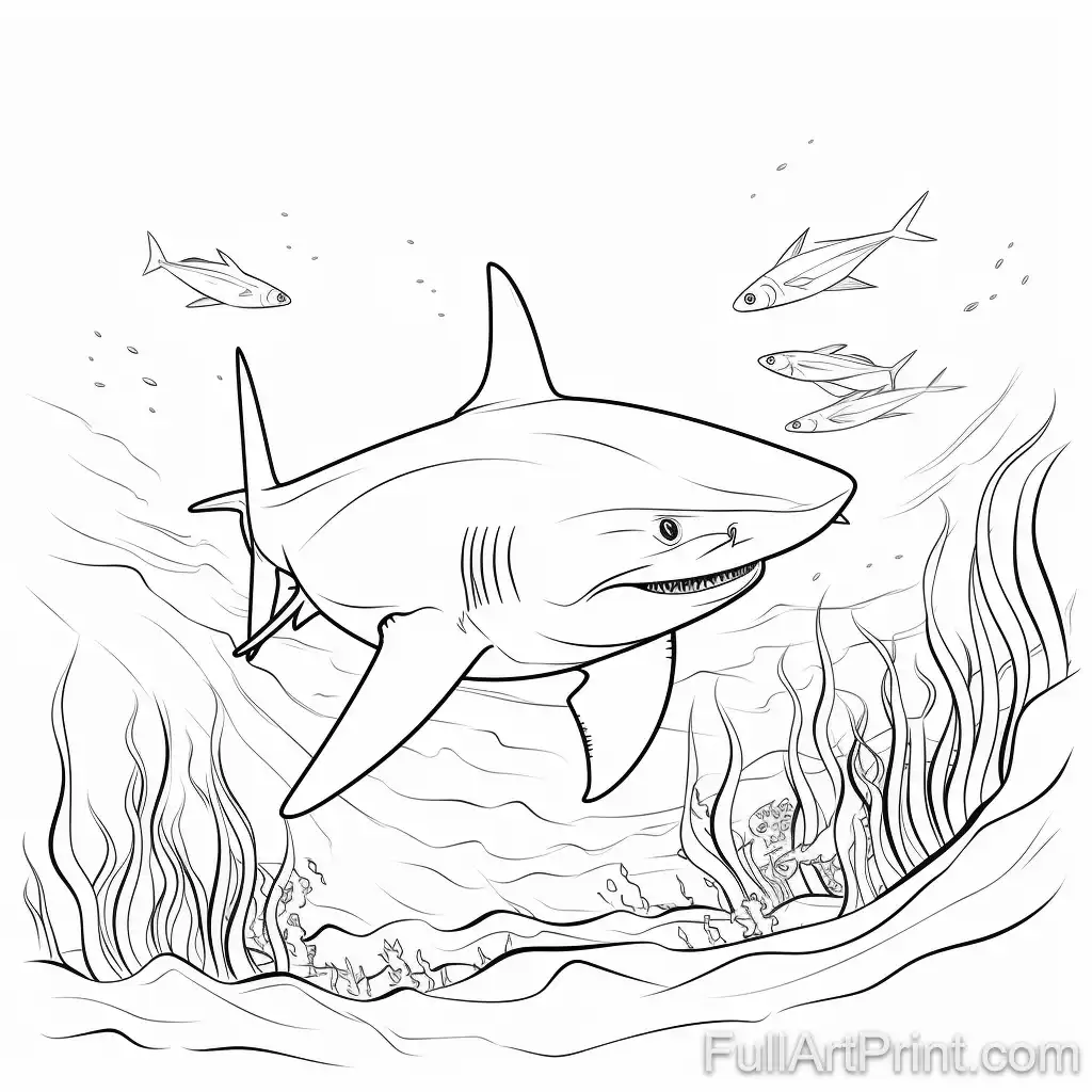 The Bull Shark Coloring Page