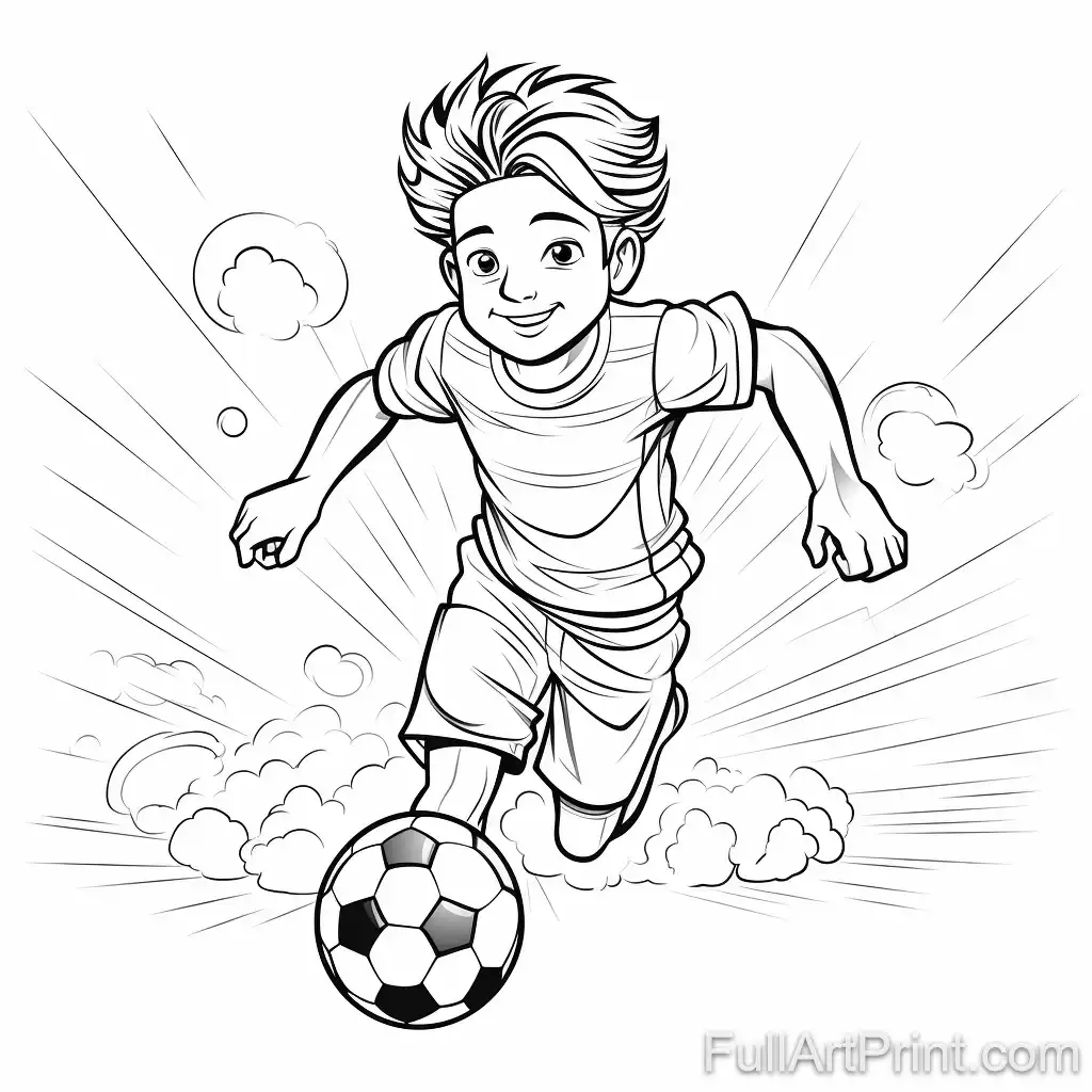 The Dynamic Striker Coloring Page