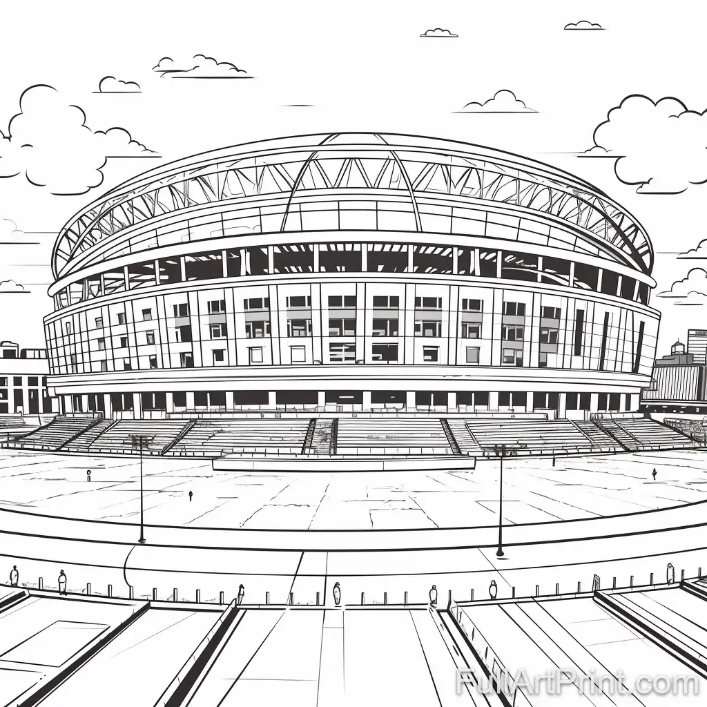 The Football Stadium Coloring Page