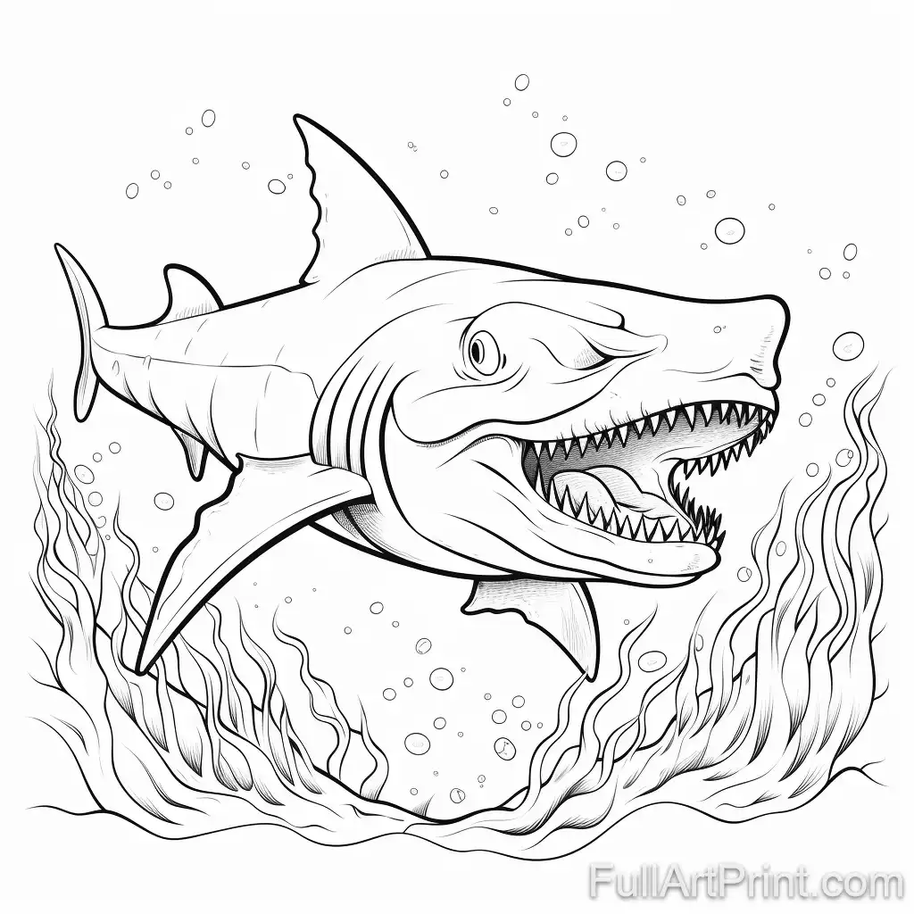 The Goblin Shark Coloring Page