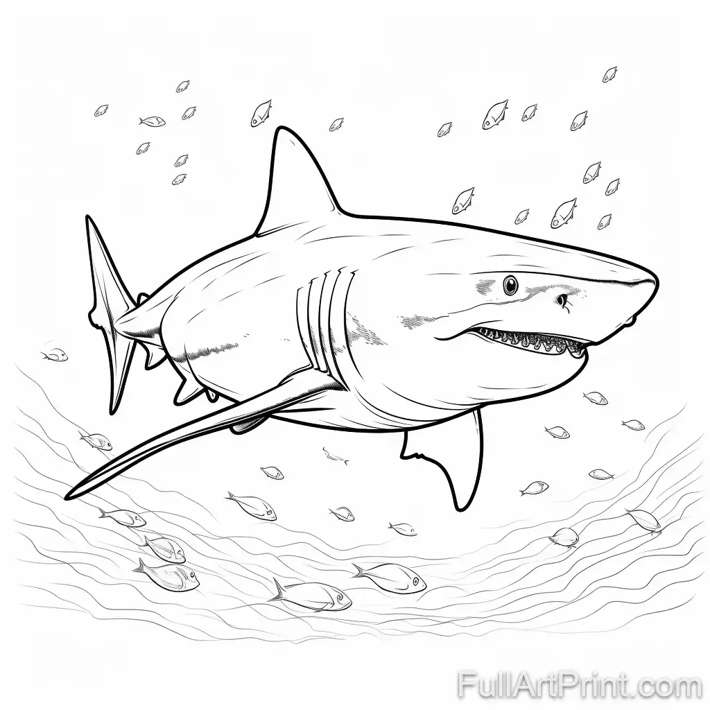 The Great White Shark Coloring Page