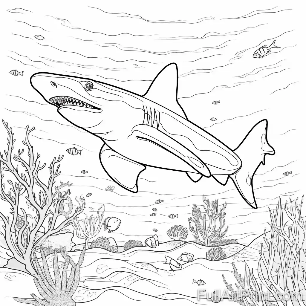 The Hammerhead Shark Coloring Page