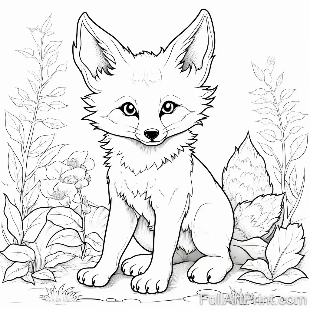 The Marble Fox Coloring Page