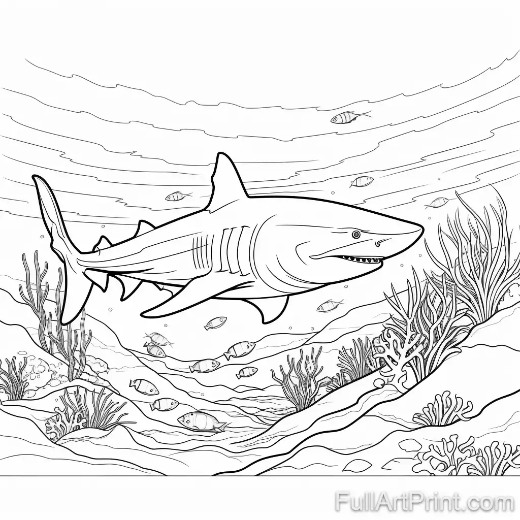 The Tiger Shark Coloring Page