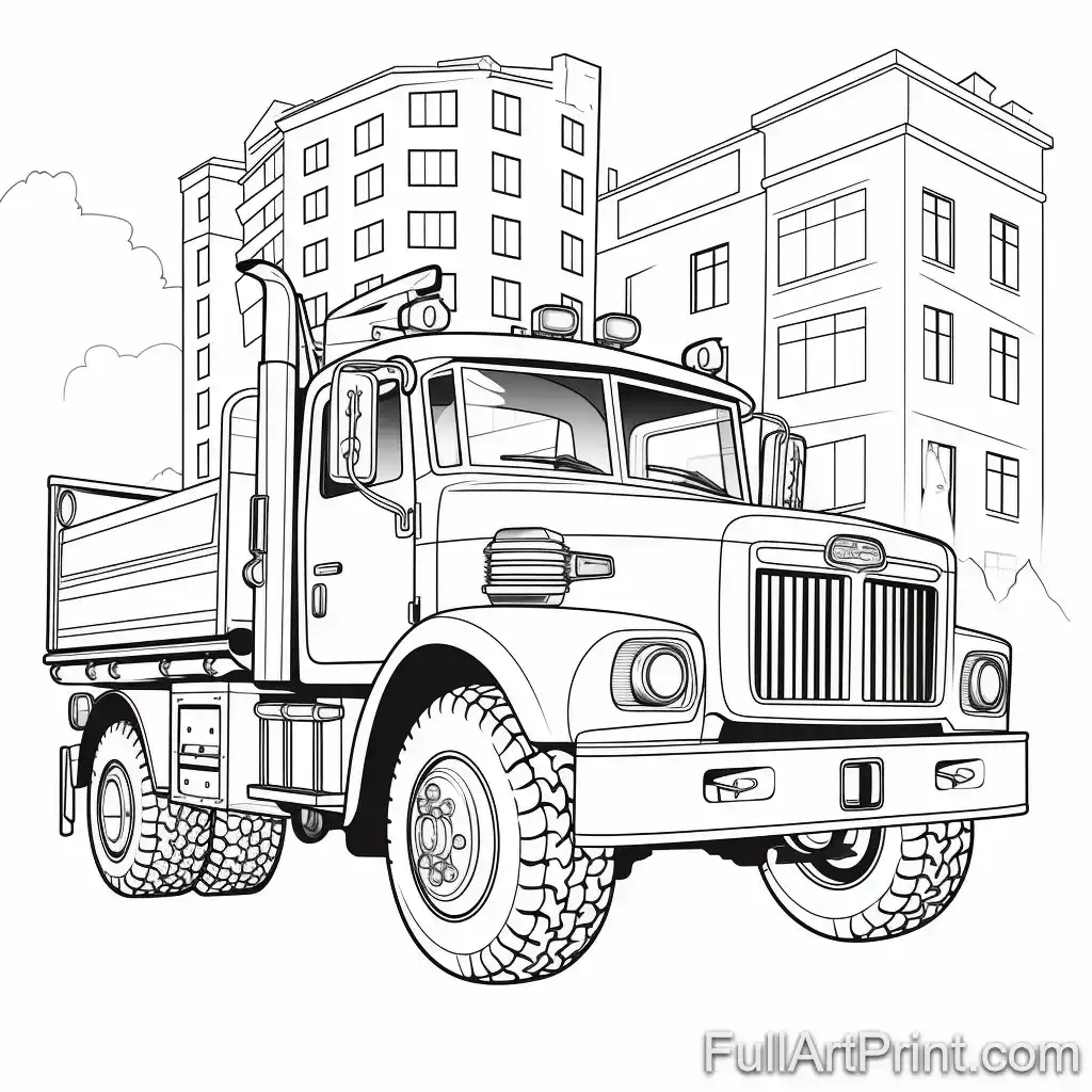 Tow Truck Rescuer Coloring Page
