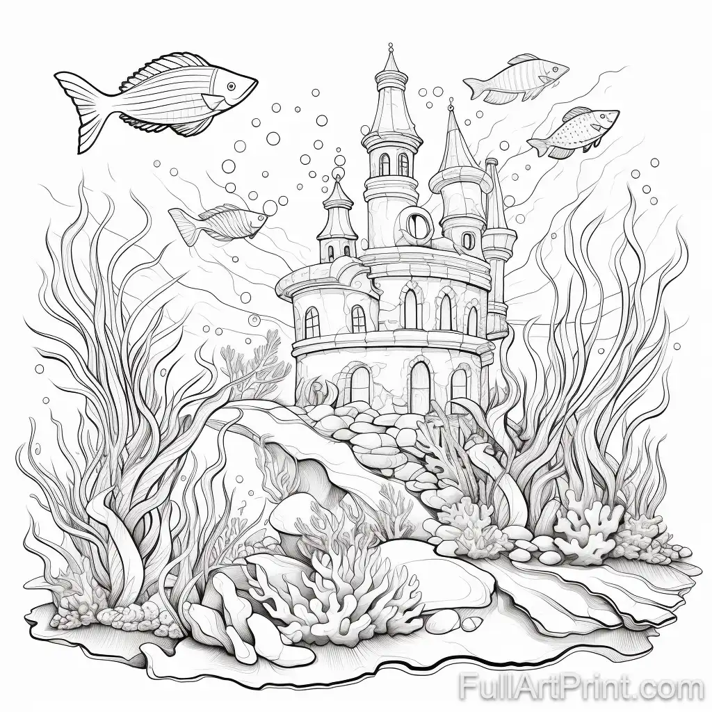 Tropical Paradise Coloring Page