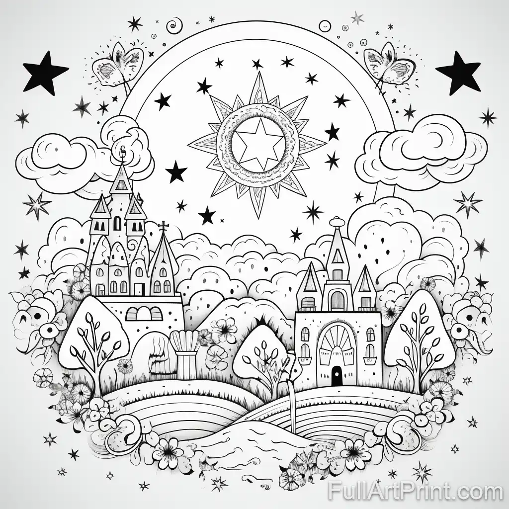 Whimsical Dreams Coloring Page